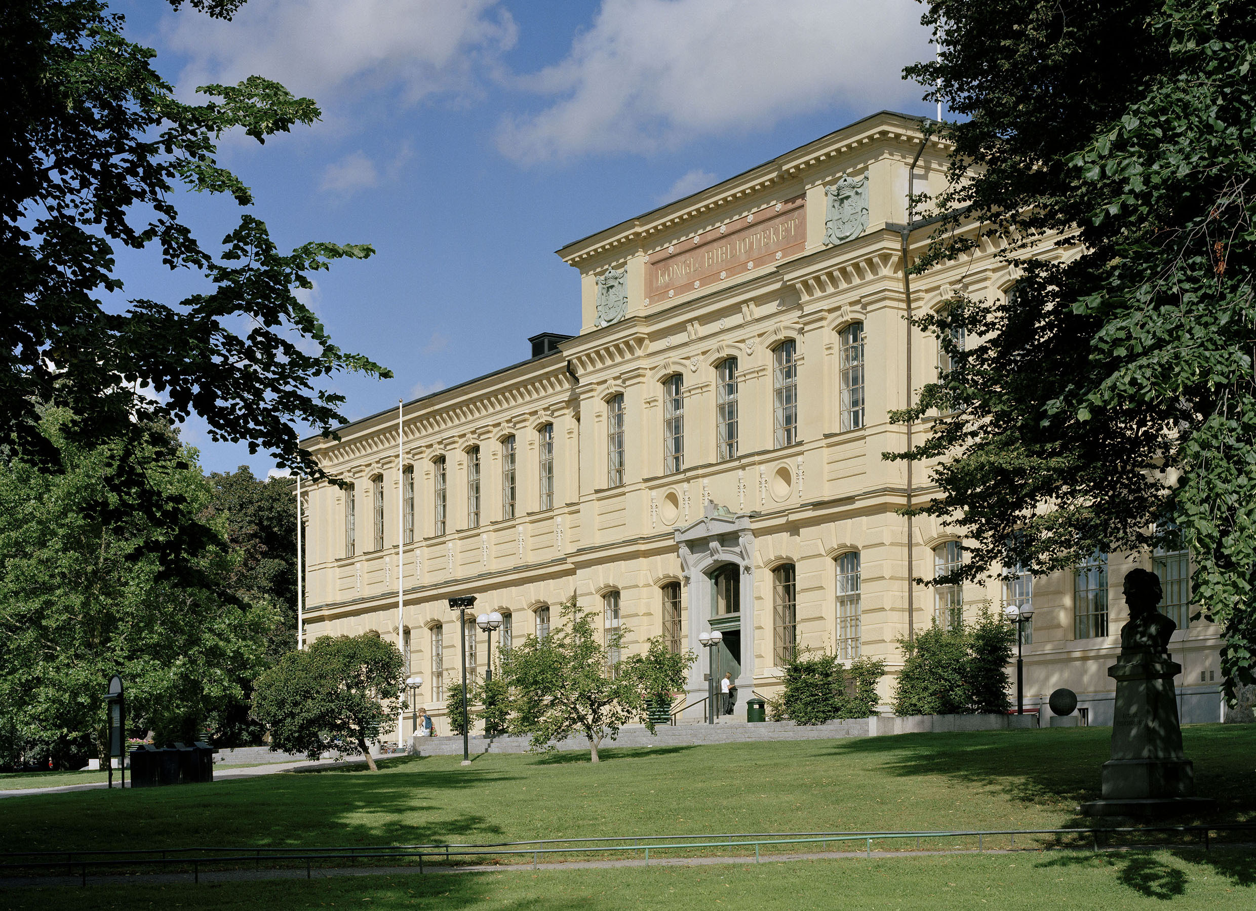 Exterior of the National Library of Sweden in Stockholm.