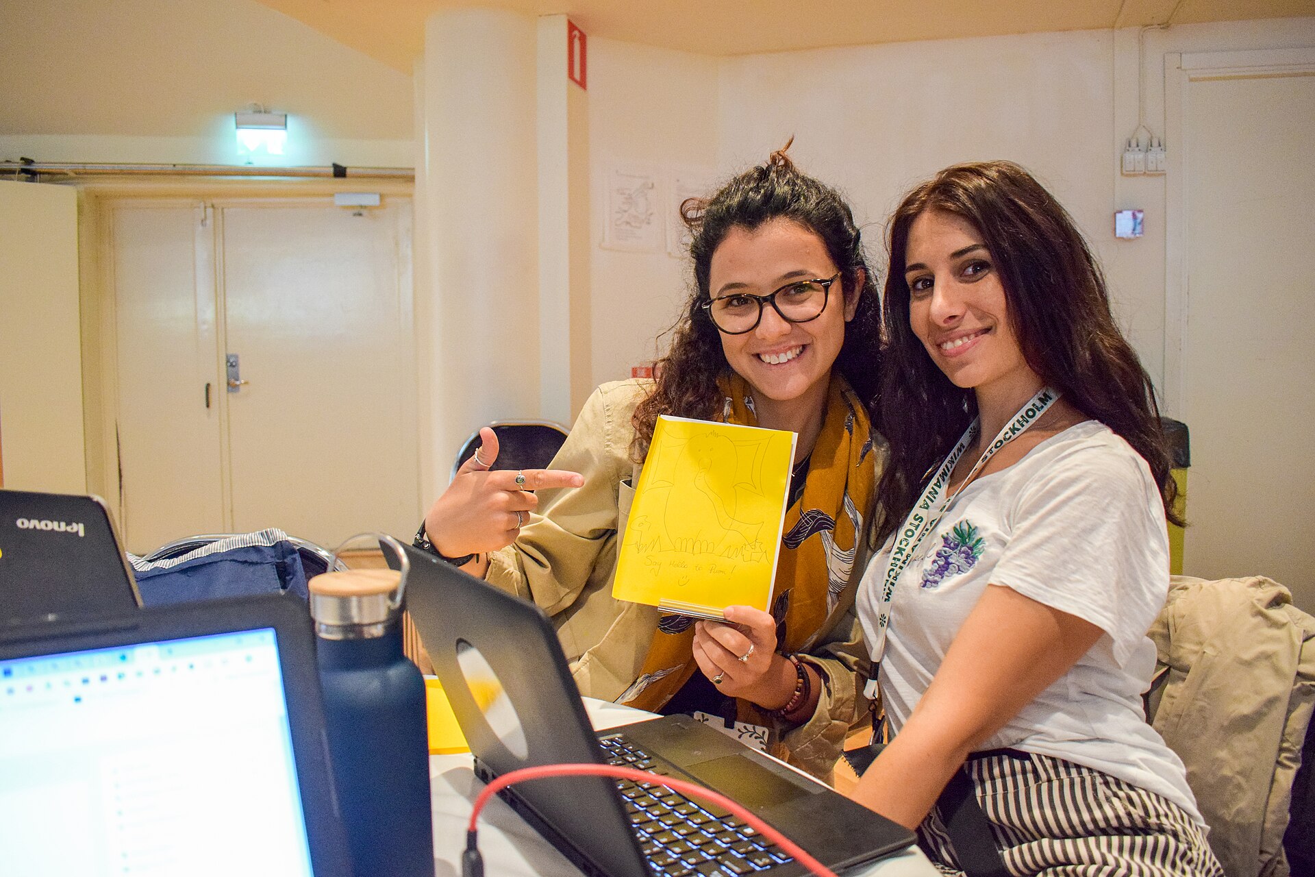 Participants working together at a technology hackathon in Stockholm
