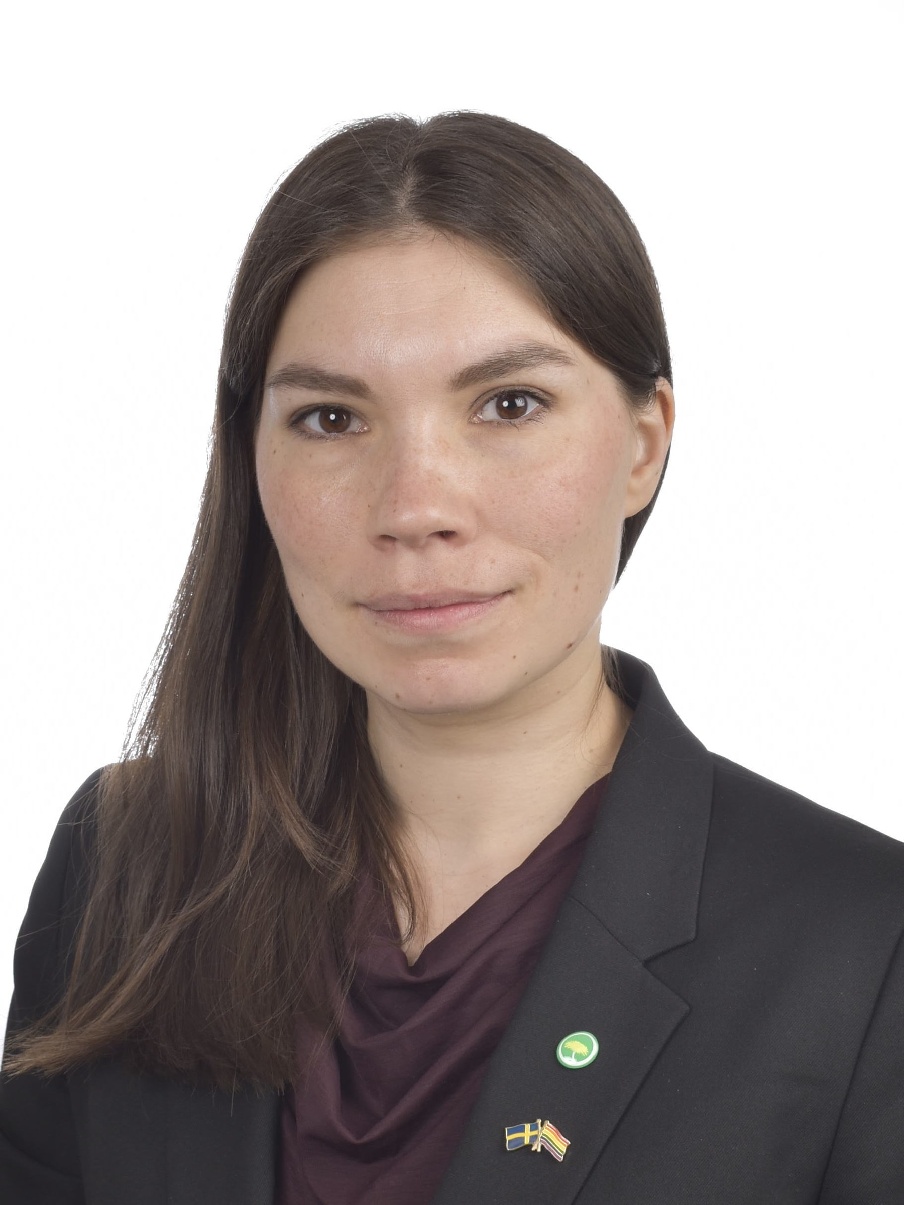 Annika Hirvonen in her official parliamentary portrait.