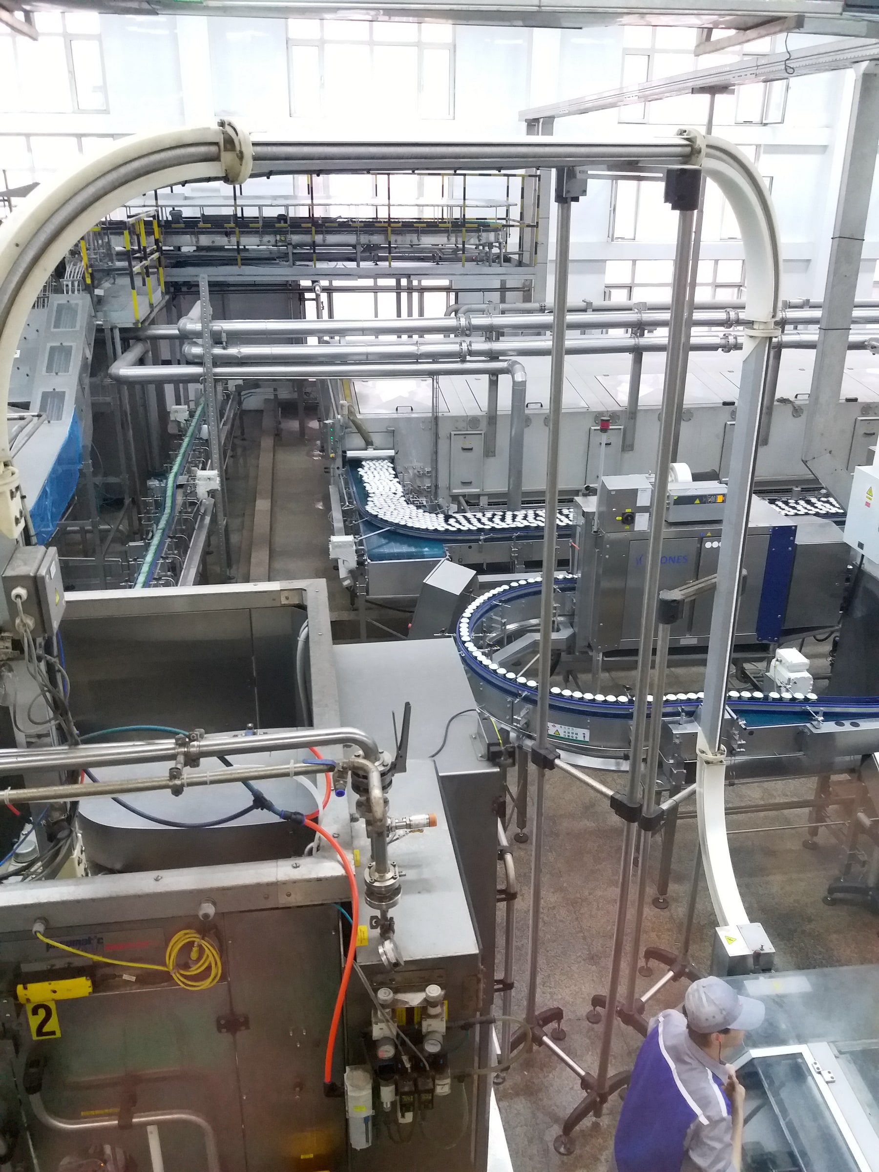 Cans on a beer production line in Qingdao.