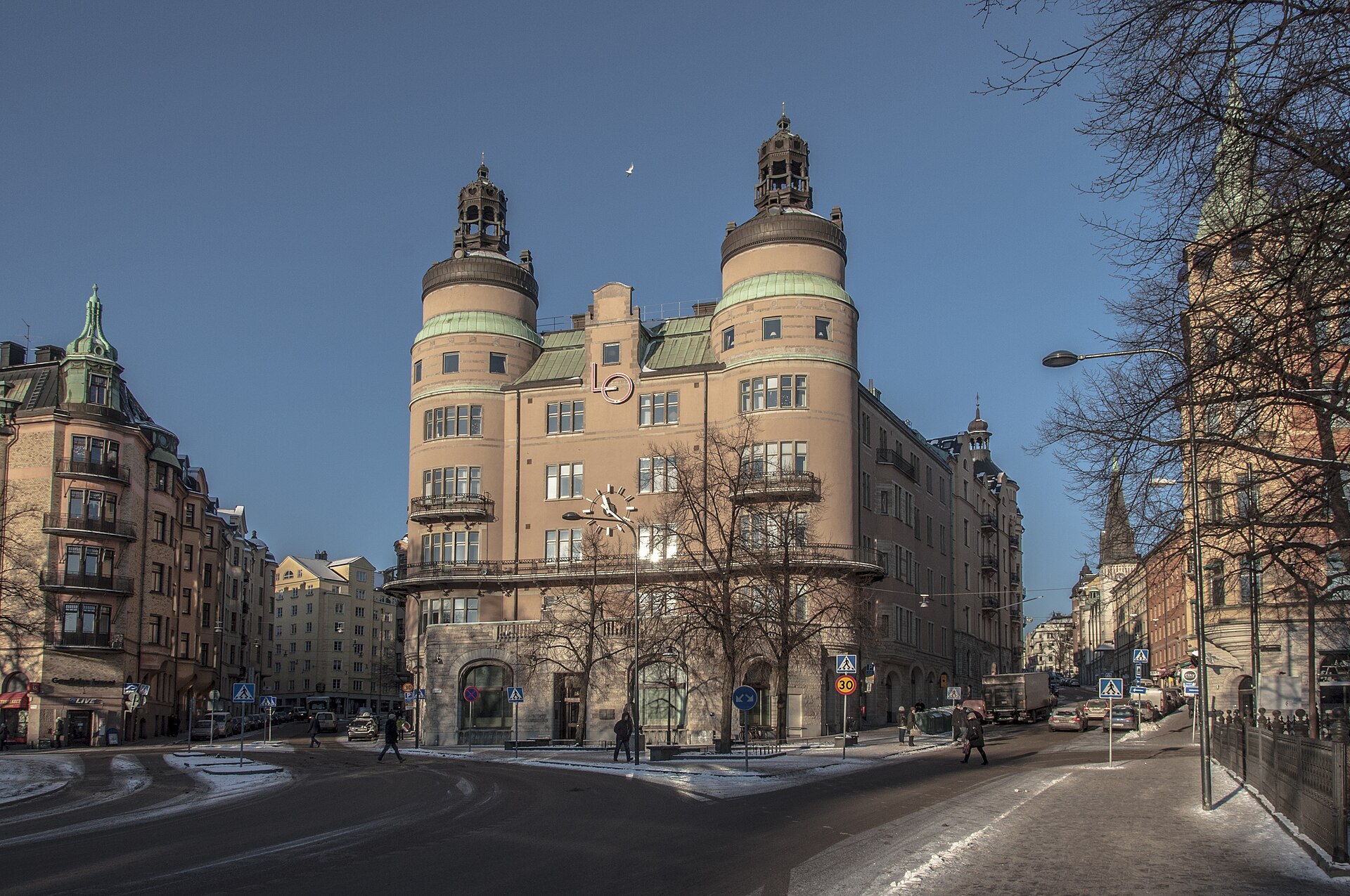LO-borgen trade union headquarters building in Stockholm