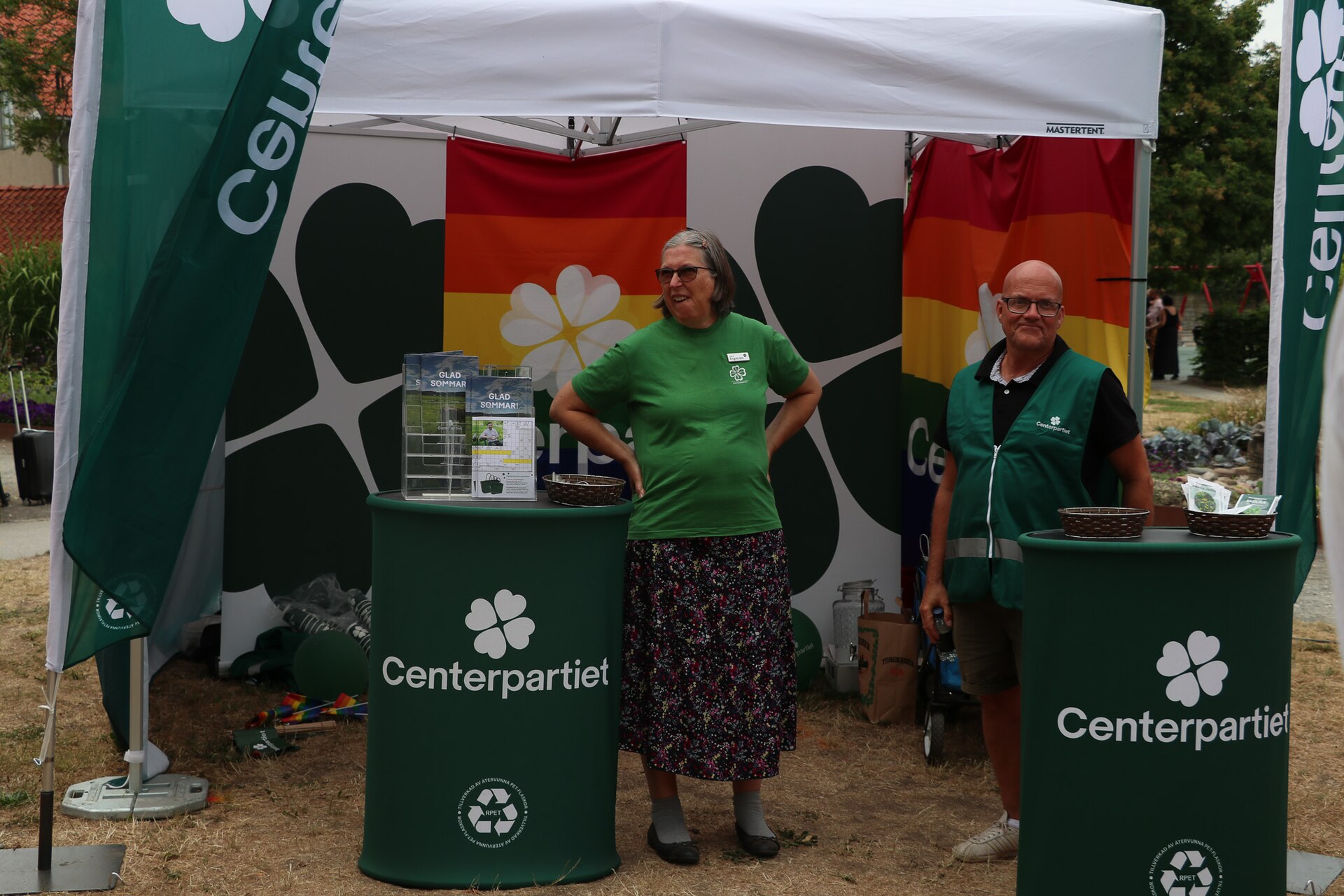The Centre Party's public political tent at Almedalen Week in Visby.