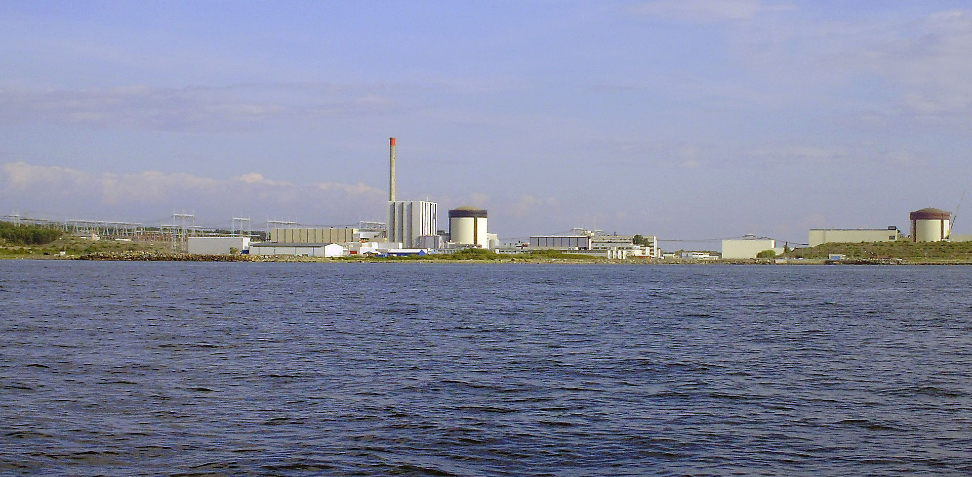 Ringhals nuclear power station seen from the sea on Sweden's west coast
