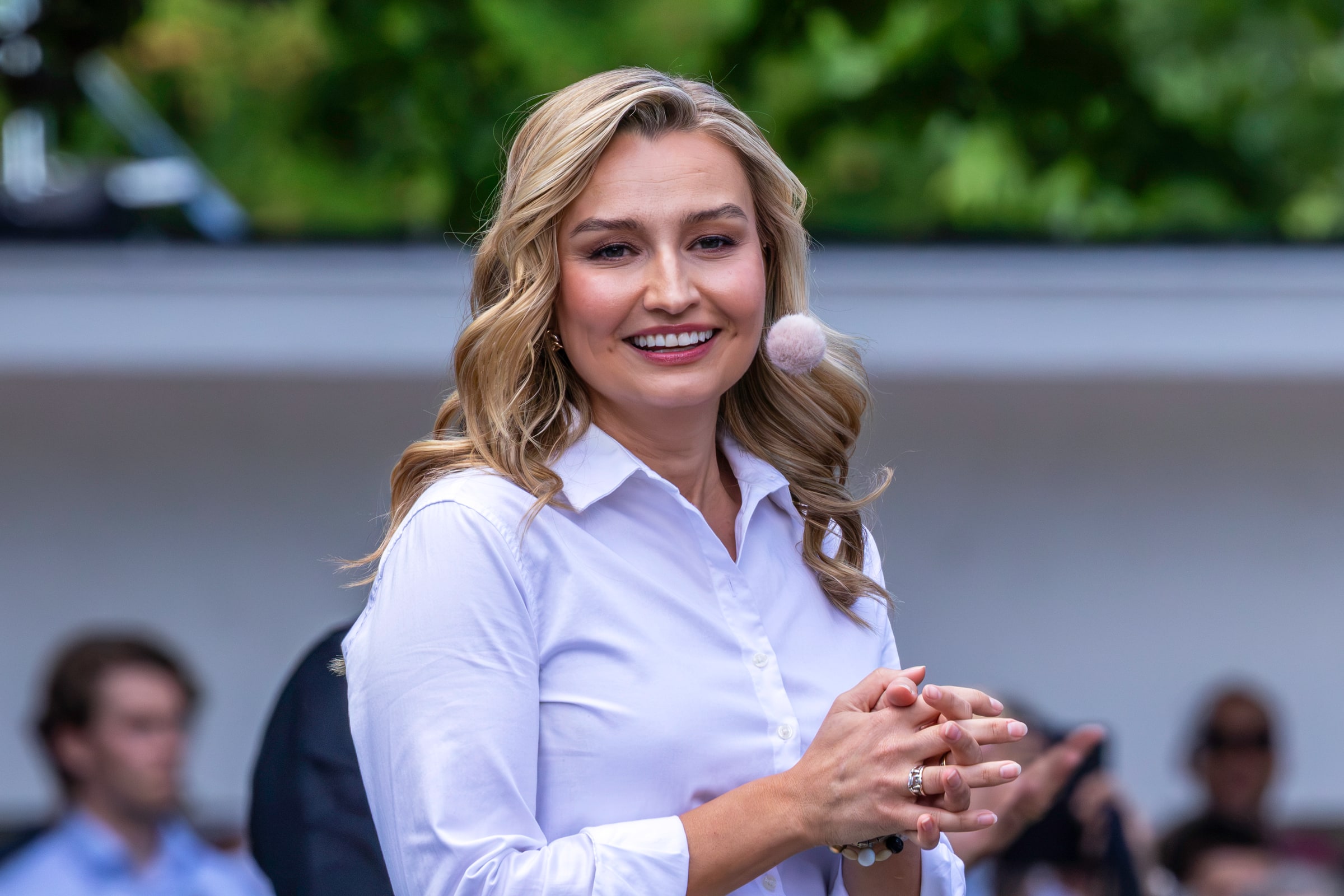 Ebba Busch speaks at Almedalen in Visby on 23 June 2026.