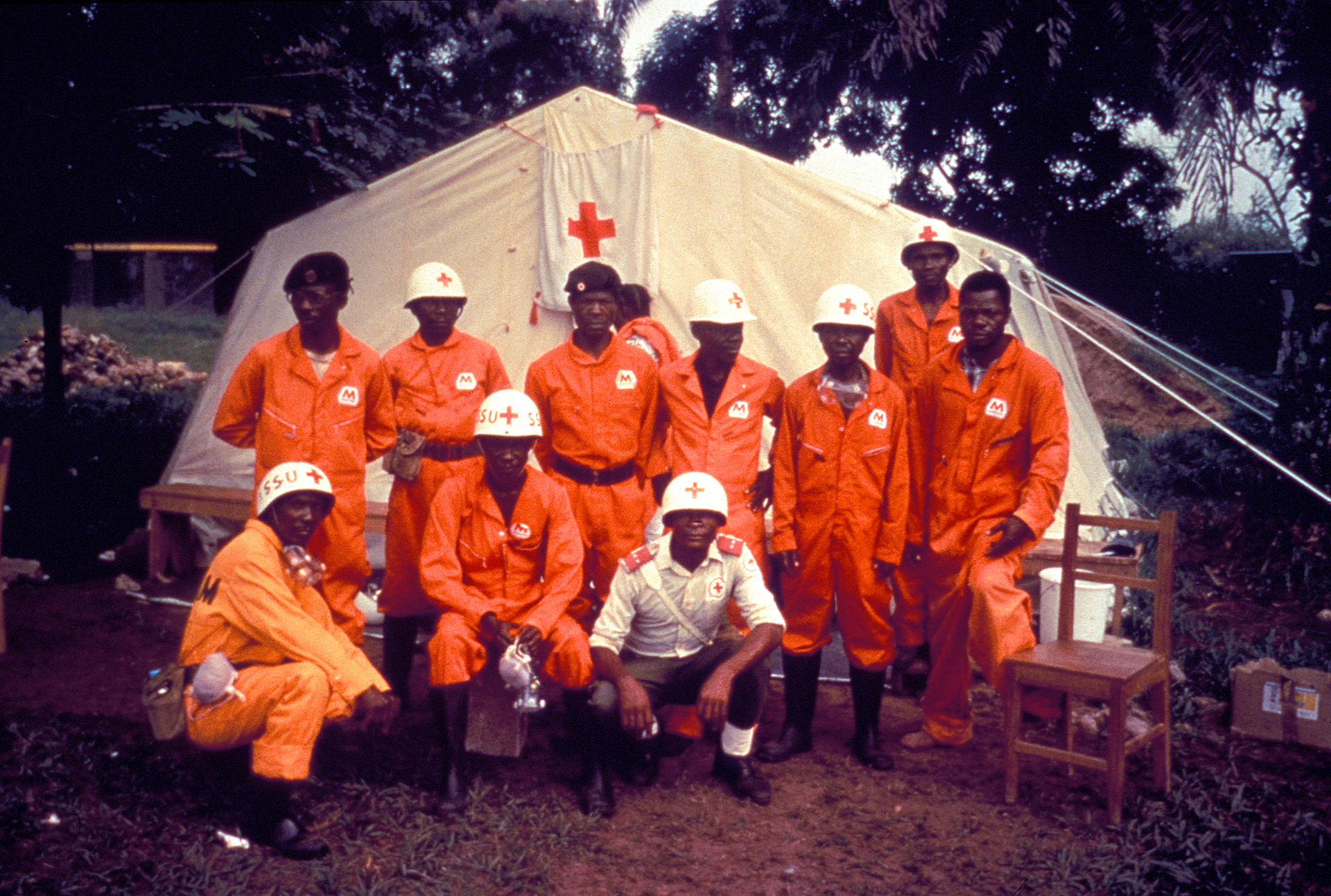 An archival Red Cross Ebola response team in Kikwit in the Democratic Republic of the Congo