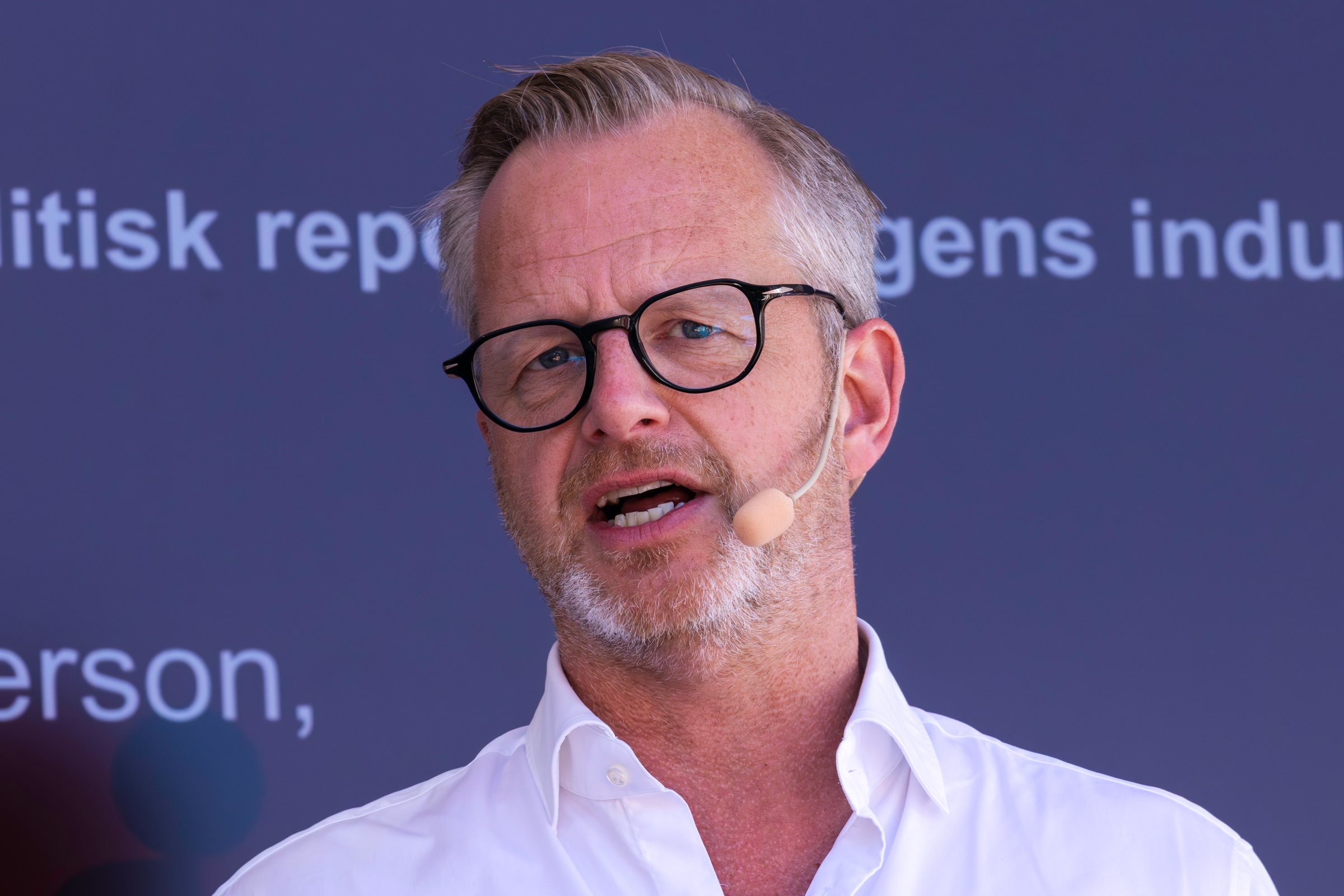 Social Democratic economic-policy spokesperson Mikael Damberg speaks at Almedalen Week in June 2026.